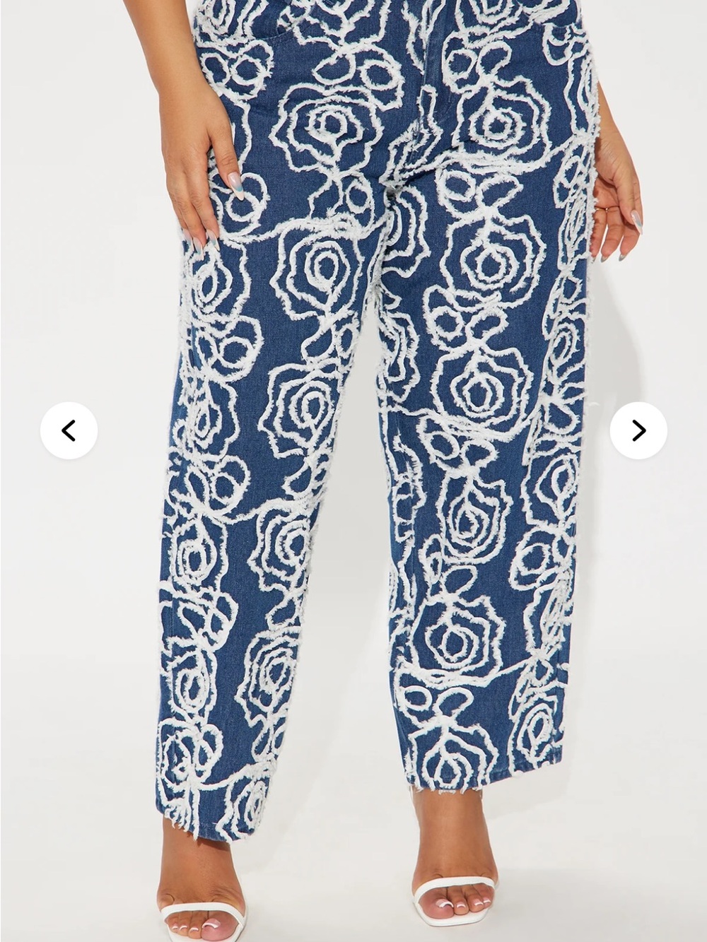 Fashion Nova Curve Urban Flora Loose Straight Leg Jeans
